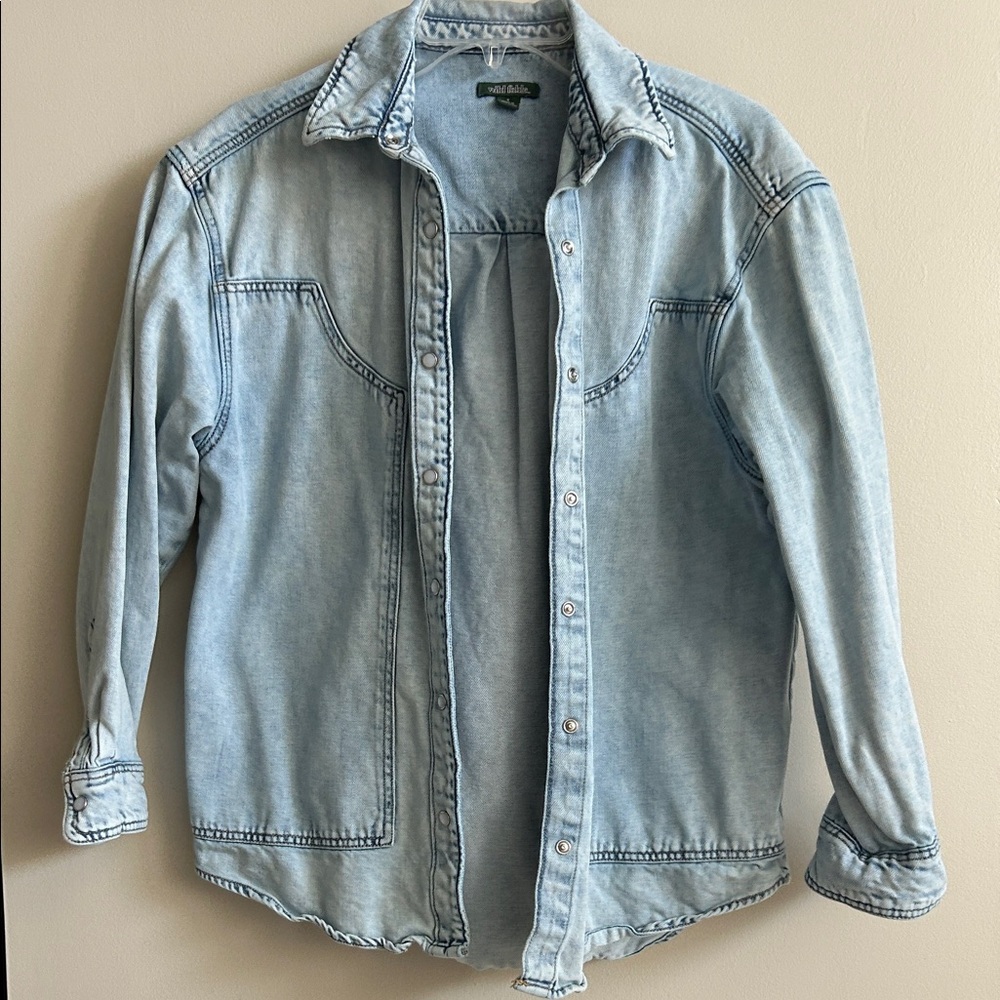 Wild Fable Denim Shacket Size Small